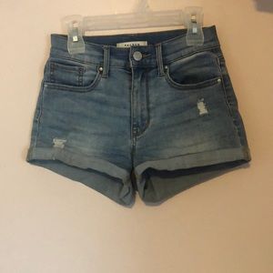 PacSun light denim shorts. Waste size 23.